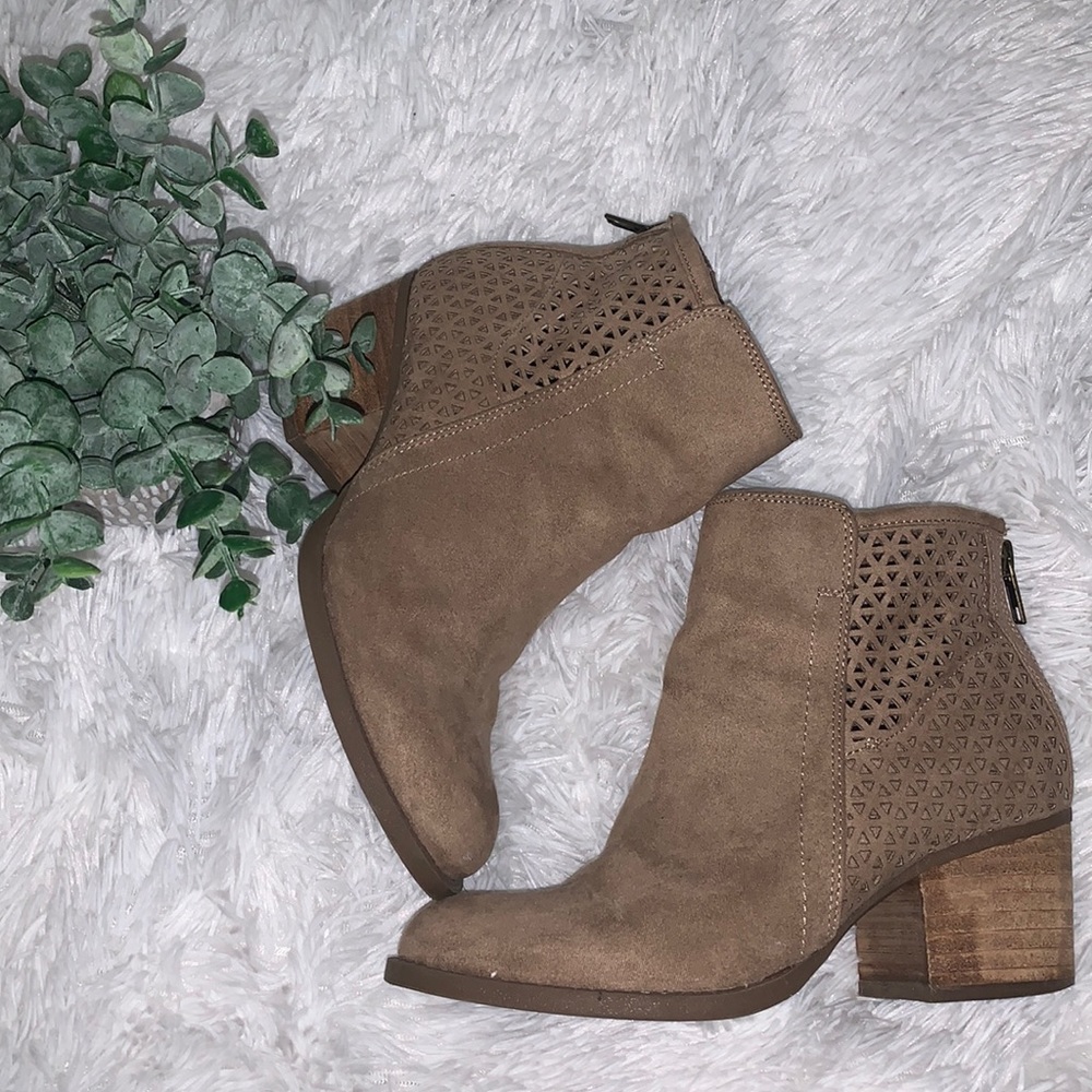 Faux Suede Ankle Boots